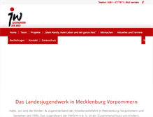 Tablet Screenshot of jugendwerk-mv.de